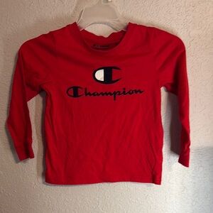 Champion Kids Red Long Sleeve Shirt